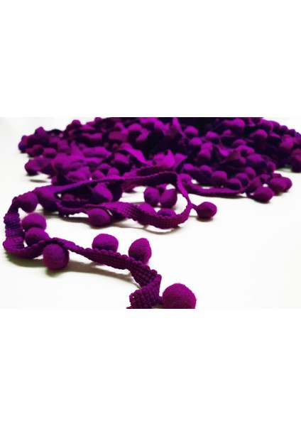 Pon Pon Şerit Mor-1 Metre
