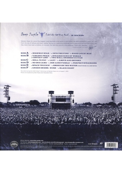 Deep Purple - From The Setting Sun... (In Wacken 2013) (180G) - Plak fiyatları
