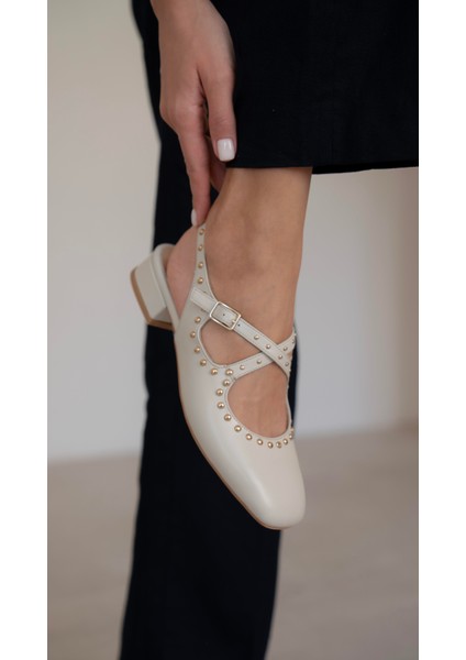 Exter Ekru Hakiki Deri