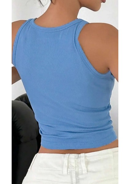 GreyModa Kadın Fitilli crop kısa modelleri