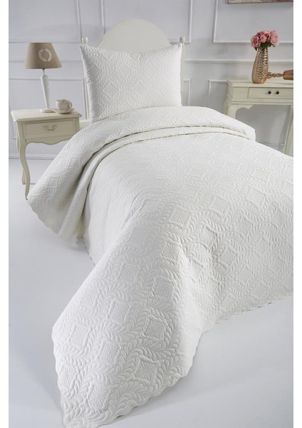 Ultrasonik Kapitoneli Elite Tek Kişilik Yatak Örtüsü Krem fiyatları