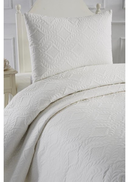 Ultrasonik Kapitoneli Elite Tek Kişilik Yatak Örtüsü Krem fırsatları