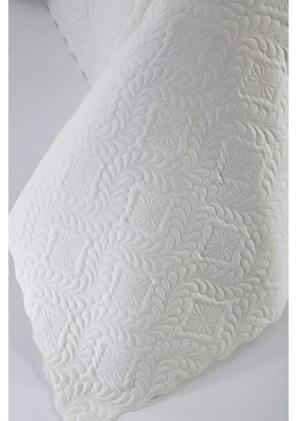 Ultrasonik Kapitoneli Elite Tek Kişilik Yatak Örtüsü Krem indirimleri