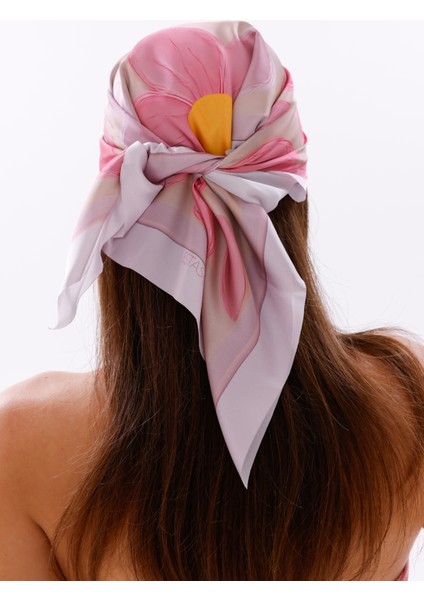 Pembe Rüya Çiçekleri Model Fular Bandana Şal Estascarf 70X70 cm fırsatları