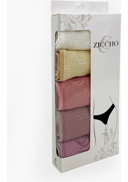 Kutulu 5 Adet Nakış Detaylı Fitilli Bikini Külot Set modelleri