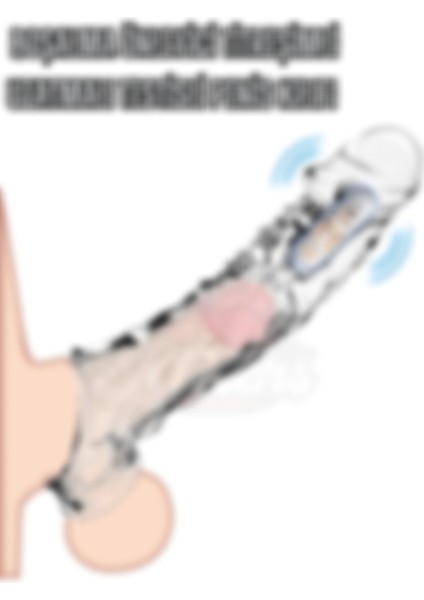 Boşalma Önleyici Uzatmalı Testisli Titreşimli Şeffaf G Nokta ve Klitoris Uyarıcılı Kılıfı