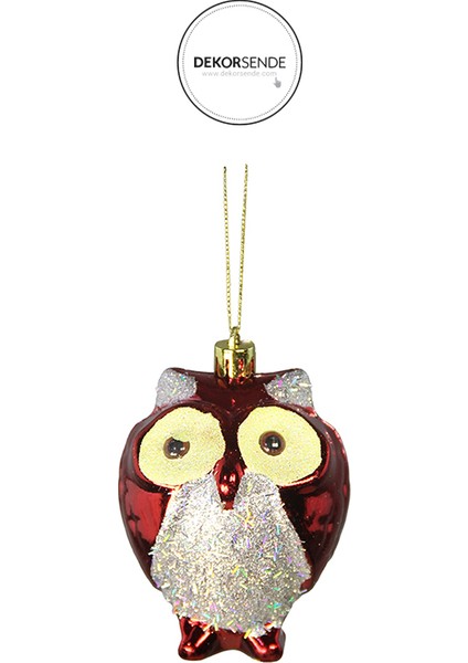 Yılbaşı Süsü 3'lü Baykuş Kırmızı 6 cm fiyatları