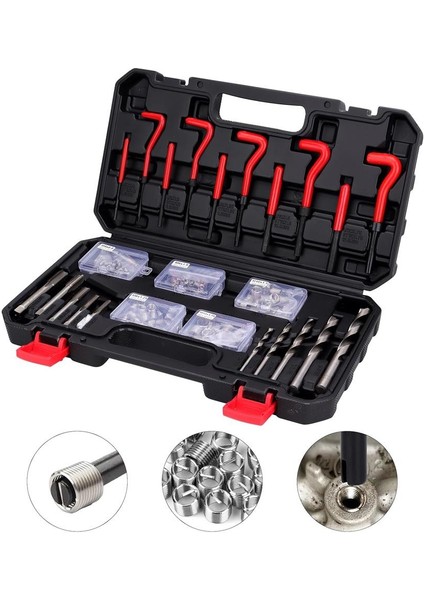 6394 Helicoil Seti Vida Diş Tamir Takımı 131 Parça (Plastik Kutu)