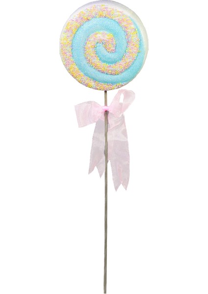 Işıltılı Yılbaşı Lolipop Süs Mint Yeşili 40 cm