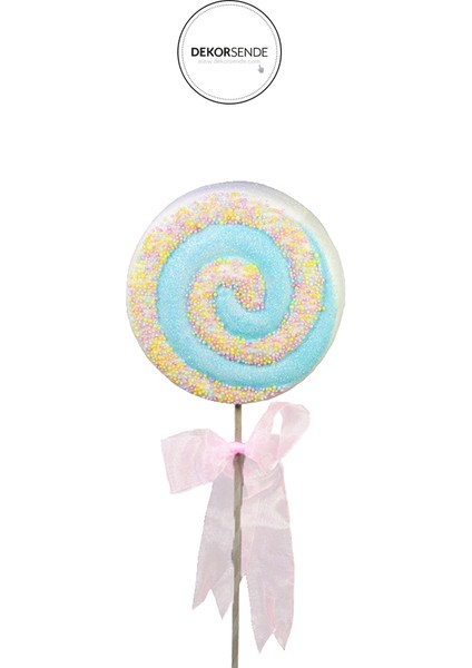 Işıltılı Yılbaşı Lolipop Süs Mint Yeşili 40 cm fiyatları