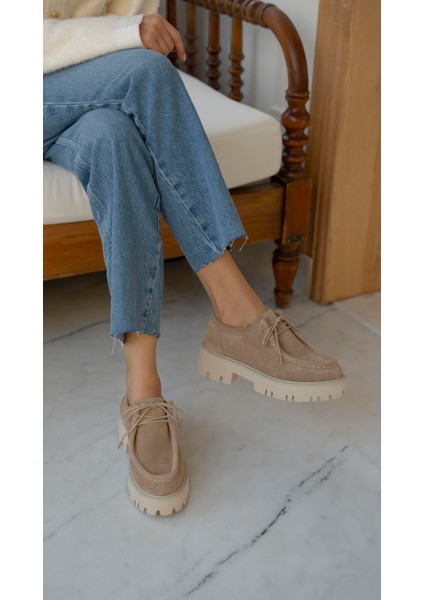 Stew Bej Süet Hakiki Deri MAKOSEN