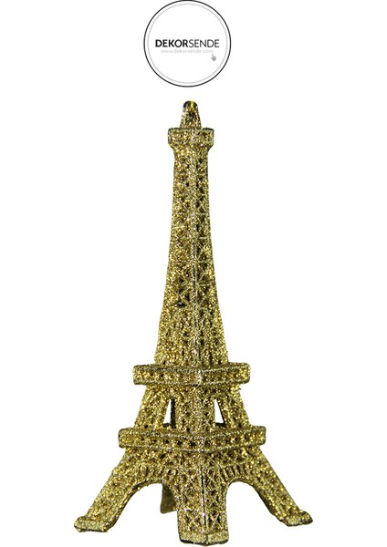 Yılbaşı Süsü Eyfel Kulesi Altın 15 cm modelleri