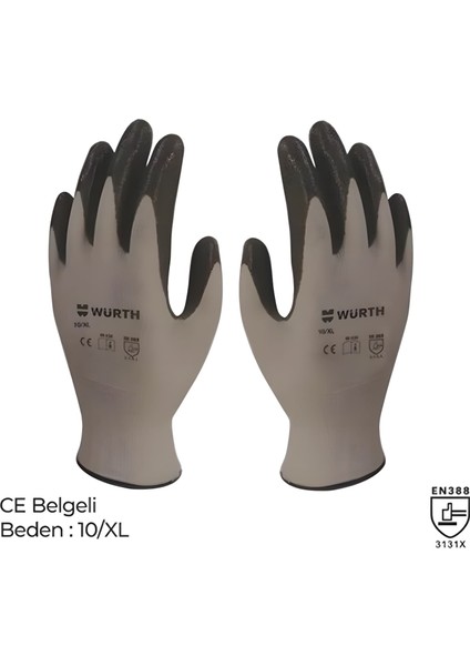 Mekanikçi Eldiveni Nitril Siyah 10/xl