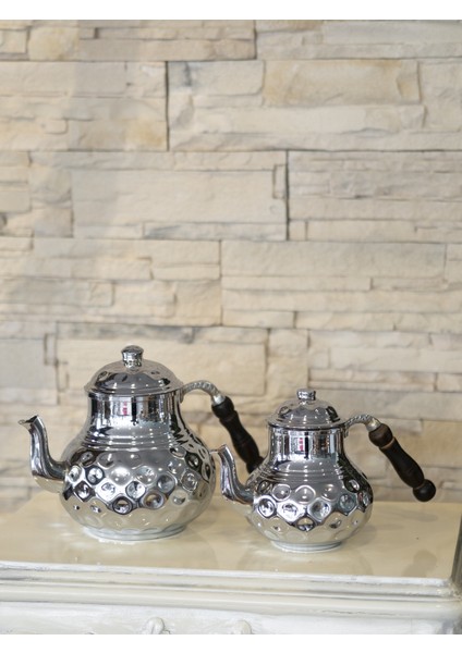 Bakır Çaydanlık Gamzeli Model Gümüş Renk fiyatları