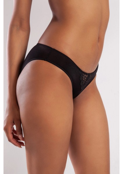 Golshan Garland Mini Slip, Kadın Güpürlü Siyah Külot fiyatları