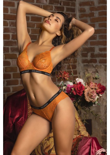 Golshan Gaudi Brazilian Slip, Kadın Dantel Brezilyan Turuncu Külot fiyatları