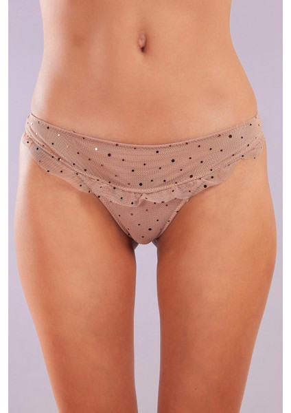 Golshan Galiana String, Kadın Tül Transparan Ten String Külot