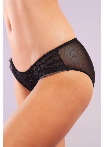 Golshan Galiana Mini Slip, Kadın Tül Transparan Siyah Külot fiyatları