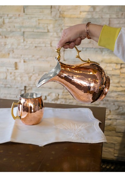 Bakır Sürahi Çekiç Dövme Ördek Model Bakır Renk indirimleri