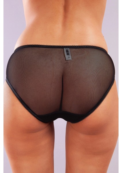 Golshan Gaspara Mini Slip, Kadın Güpürlü Tüllü Siyah Normal Kesim Külot fiyatları