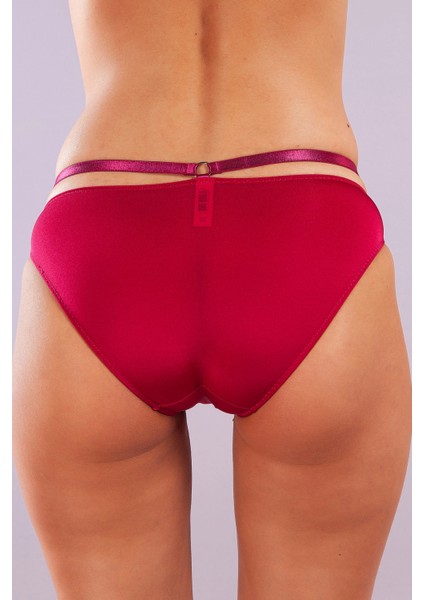 Golshan Gorbus Mini Slip, Kadın Micro Bel Şeritli Şarap Renkli Külot modelleri