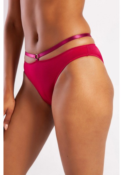 Golshan Gorbus Mini Slip, Kadın Micro Bel Şeritli Şarap Renkli Külot fırsatları