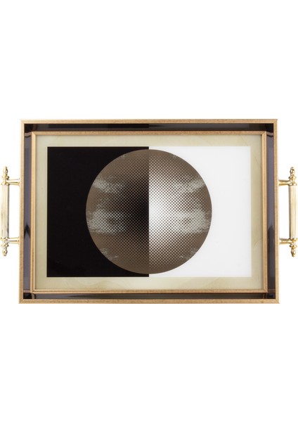 Luno Dikdörtgen Çay Kahve Cam Sunum Tepsisi 31x45cm modelleri
