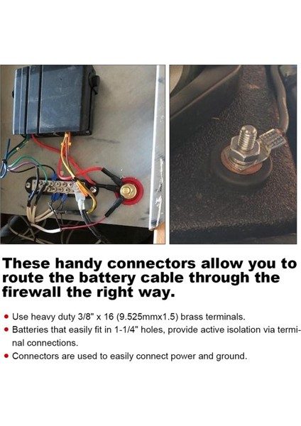 3/8 Saplama Uzaktan Akü Güç Bağlantı Bağlantısı Ağır Hizmet Tipi 24V Direk Terminali Kiti Araba Kamp Karavan Kamyon Tekne Kırmızı (Yurt Dışından) modelleri