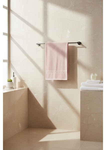 6'lı Pudra Greek El Havlusu - 50X90 Cm, 225 Gr, %100 Pamuk, Spa ve Otel Havlusu, Günlük Kullanıma Uygun fiyatları