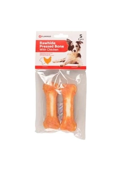 Tavuk Eti Kaplı Kemik Köpek Ödülü 2 li 10 cm 120 gr