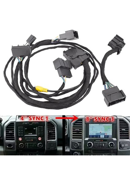 Ford F-150 Mustang Edge Sync1'den Sync 3'e Yükseltme Için 4 Inçten 8 Inçe Dönüştürme Güç Kablo Demeti Pnp Adaptörü (Yurt Dışından) fırsatları