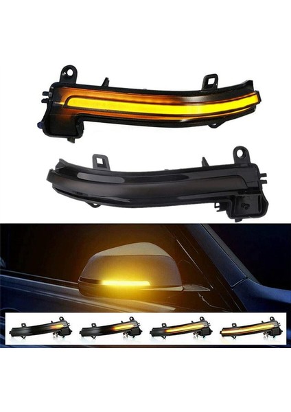 Bmw F30 F32 F36 F22 Bmw 1/2/3/4 Serisi Aksesuarları Için LED Dinamik Sıralı Dönüş Sinyal Lambası Ayna Işıkları, Duman Siyahı (Yurt Dışından) fiyatları