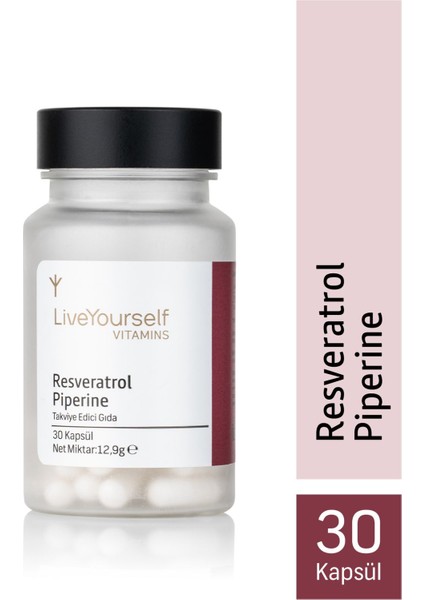 Resveratrol Piperine – Bitkisel Takviye | 30 Kapsül fiyatları