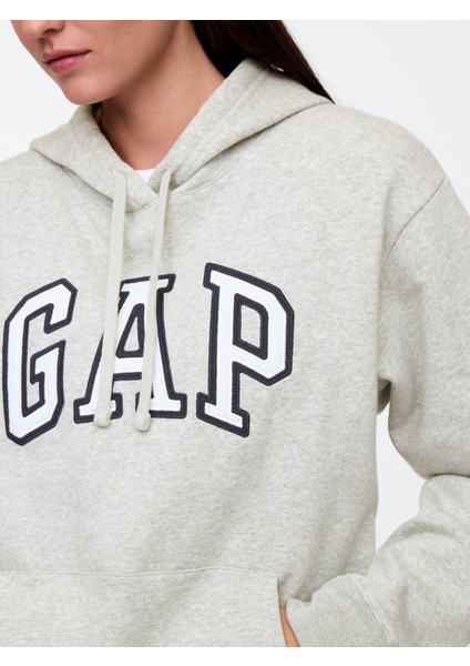 Kadın Gri Gap Logo Fleece Sweatshirt modelleri