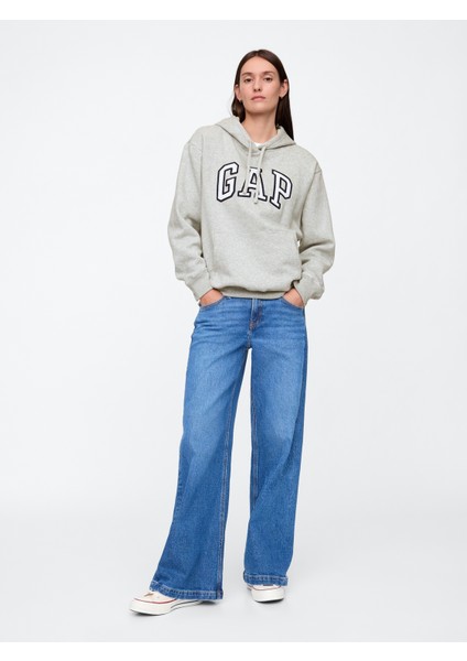 Kadın Gri Gap Logo Fleece Sweatshirt fırsatları
