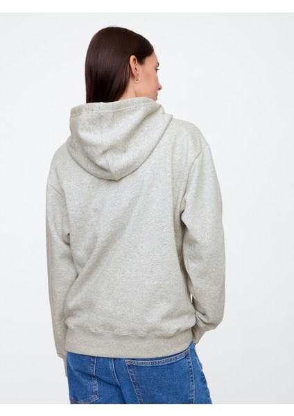 Kadın Gri Gap Logo Fleece Sweatshirt indirimleri