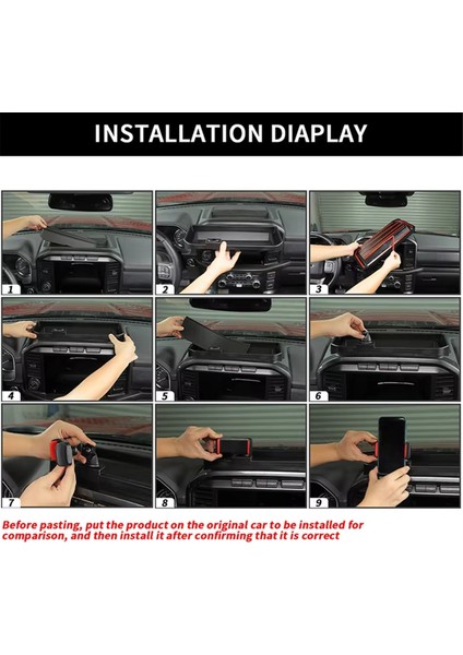 Orta Konsol Gösterge Paneli Montaj Saklama Kutusu Telefon Tutucu Ford F150 2021-2024 Iç Aksesuarlar (Yurt Dışından) modelleri