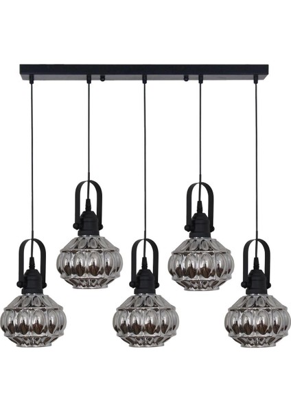 Narin 5 Li Siyah Kutulu Sarkıt Avize Yatak Odası Mutfak Salon Avize modelleri