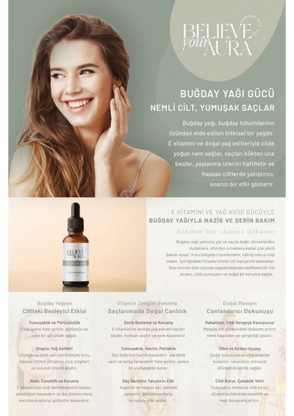 Buğday Yağı - %100 Saf ve Doğal Leke ve Kırışık Karşıtı Cilt ve Saç Bakım Yağı - 10 ml modelleri