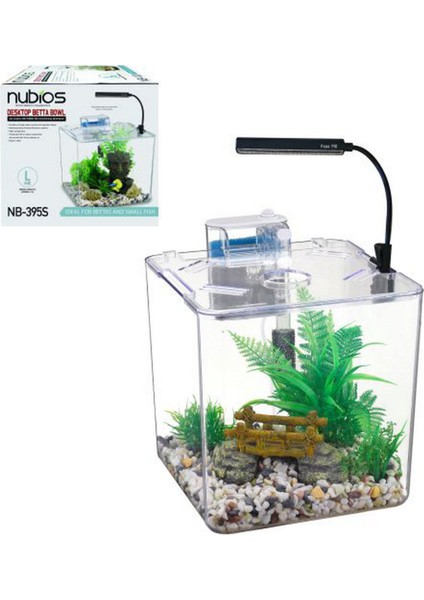 Masasüstü Akvaryum Seti 13,5 L Küp Gnzrz
