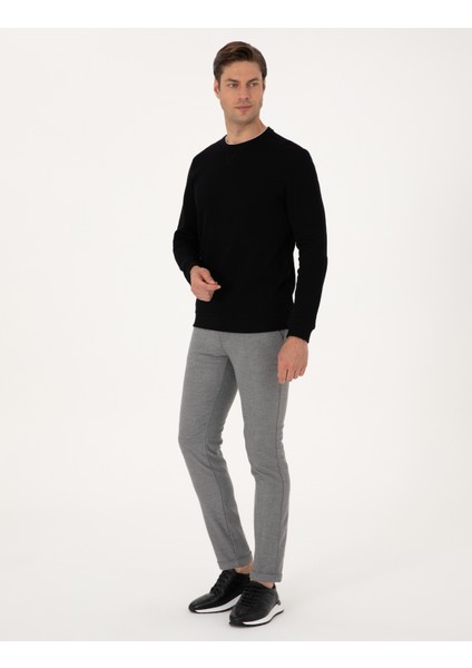 Erkek Gri Slim Fit Kordonlu Kanvas Pantolon 50310829-VR024 modelleri