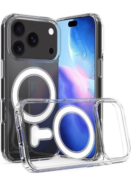 iPhone 17 Pro Max Magsafe Kılıf – Manyetik Halka Destekli Şeffaf Silikon Koruyucu