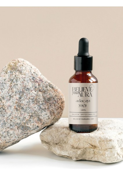 Adaçayı (Acı Elma) Yağı - %100 Saf ve Doğal Cilt ve Saç Bakım Yağı - Sage Oil - 10 ml
