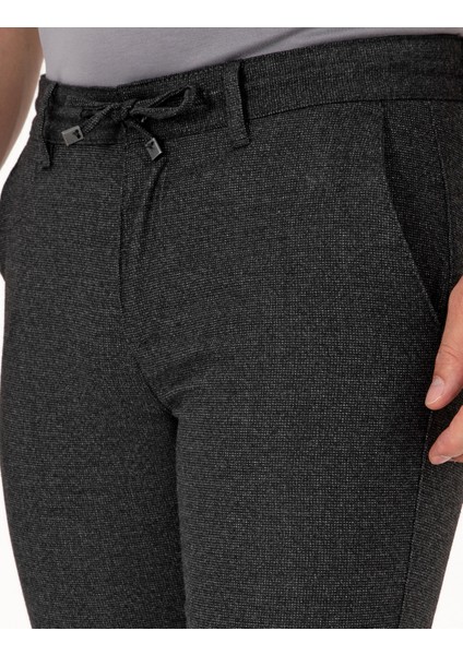 Erkek Antrasit Slim Fit Kordonlu Kanvas Pantolon 50310829-VR006 indirimleri