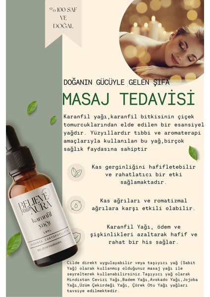 Karanfil Yağı - %100 Saf ve Doğal Cilt ve Saç Bakım Yağı - Clove Oil - 10 ml modelleri