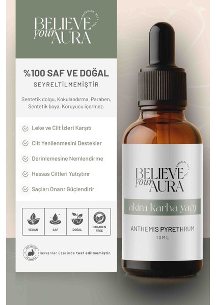 Akiri Karha Yağı - %100 Saf ve Doğal Cilt ve Saç Bakım Aromaterapi Yağı - Akira Karha Oil - 10 ml fiyatları