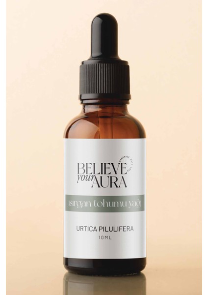 Isırgan Tohumu Yağı - %100 Saf ve Doğal Yatıştırıcı Dengeleyici Cilt ve Saç Bakım Yağı - 10 ml