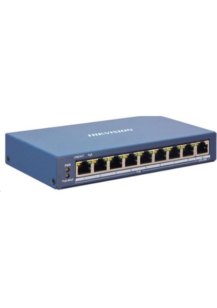 DS-3E1310P-EI-M 8×10-100 Mbps Poe Portu, 2×gigabit RJ45 Portu 60W Switch