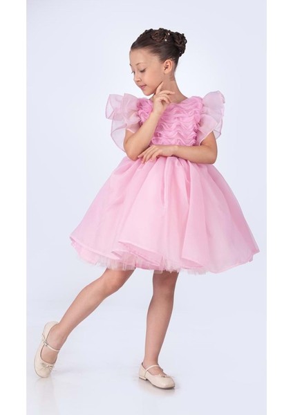 Maronia Kız Çocuk Prenses Model Abiye Elbise - M00746