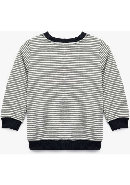 Uzun Kollu Bisiklet Yaka Hayvan Nakışlı Sweatshirt fiyatları